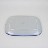 Large St Clément dish with blue fish decoration