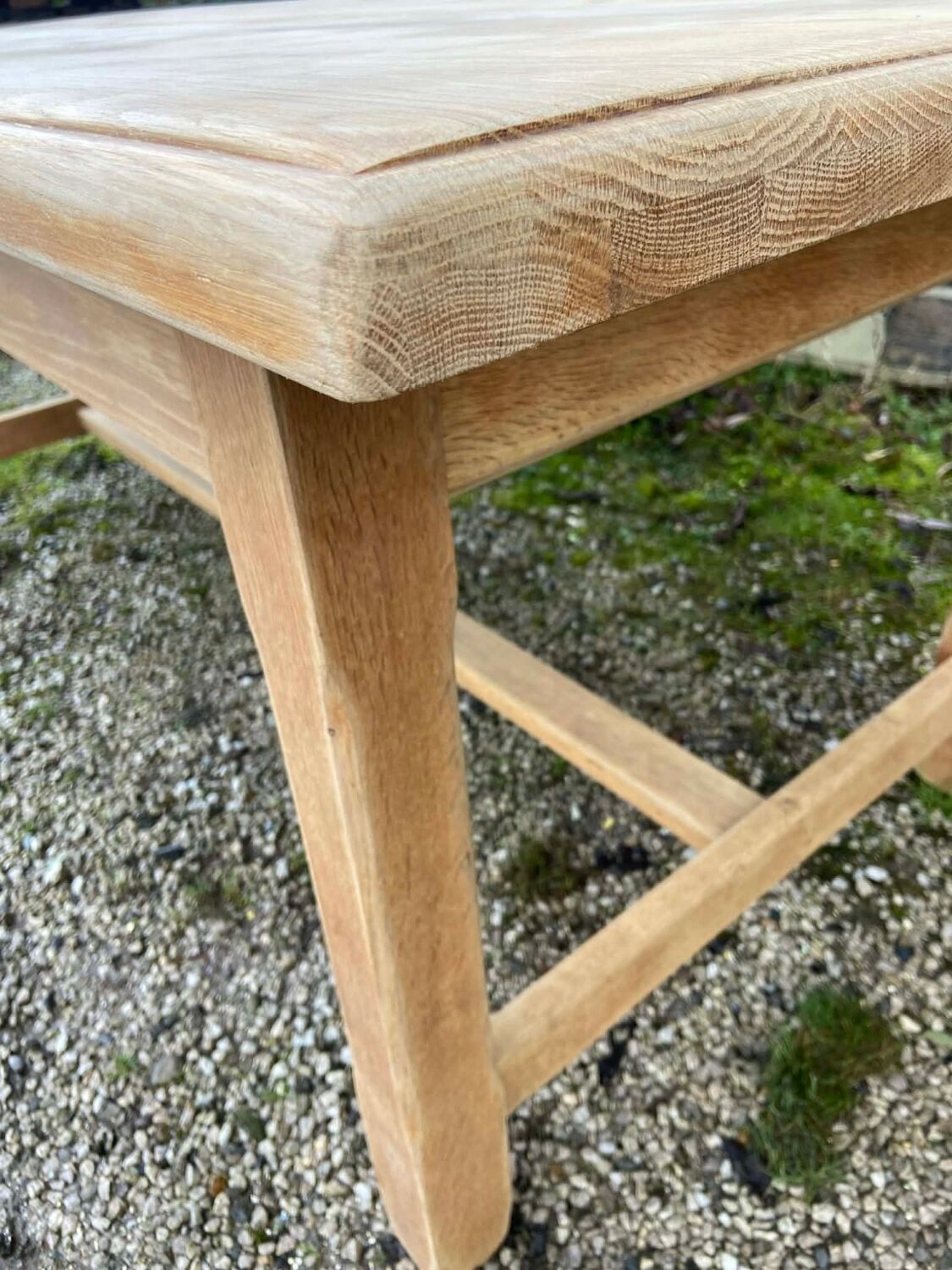 Rustic wooden farmhouse table