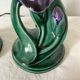 Pair of flower slip lamps