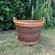Large antique hand-woven wicker basket