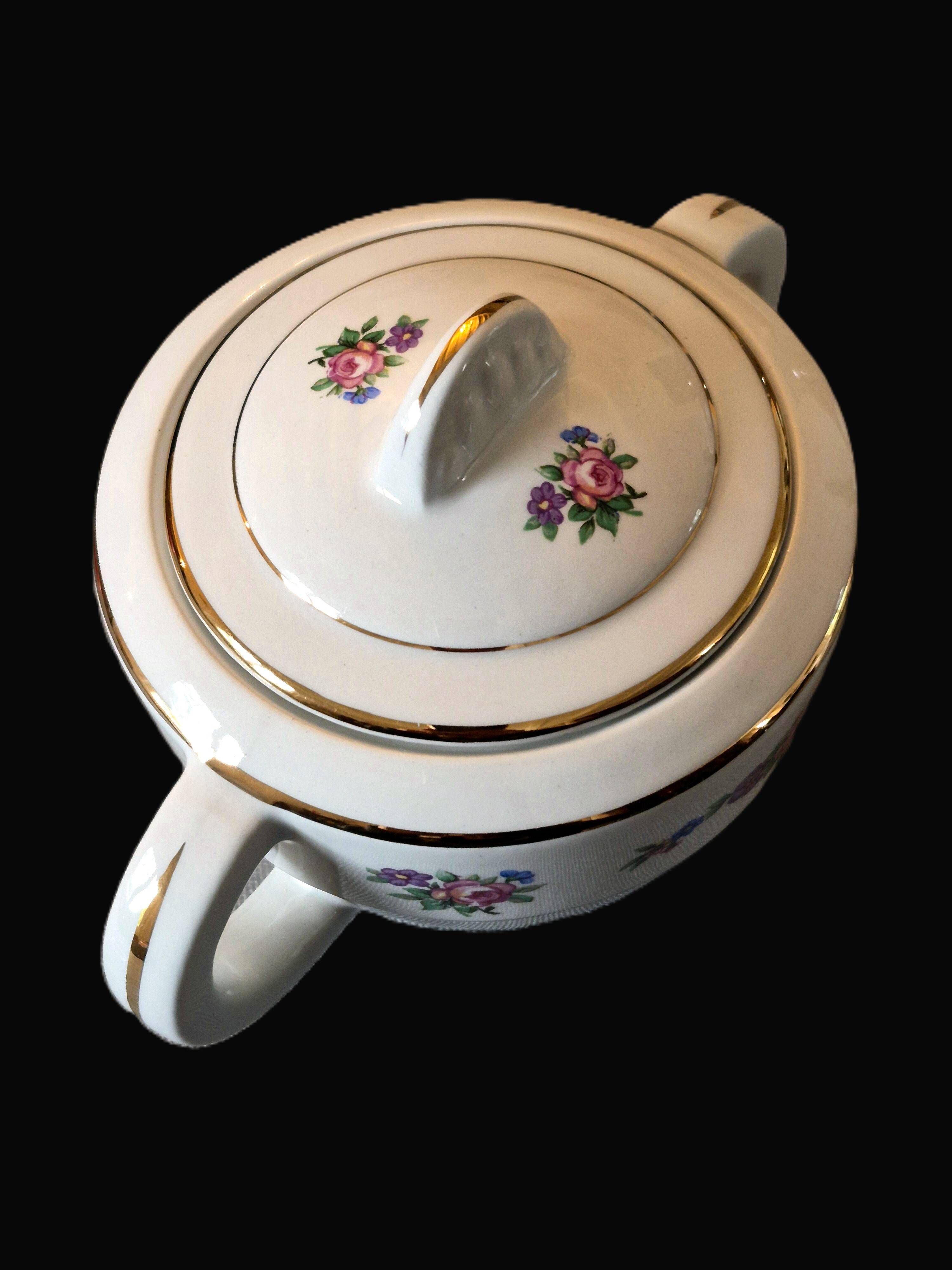 Antique sugar bowl Moulin des Loups Orchies "Angola" A748