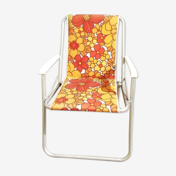Vintage orange folding chair