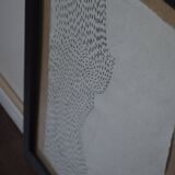 Illustration brodée - ombre de femme - 21x30cm