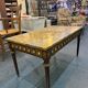 Louis XVI style coffee table - marble, porcelain medallions