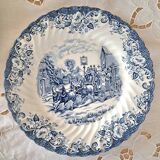 Mismatched antique dinner plates