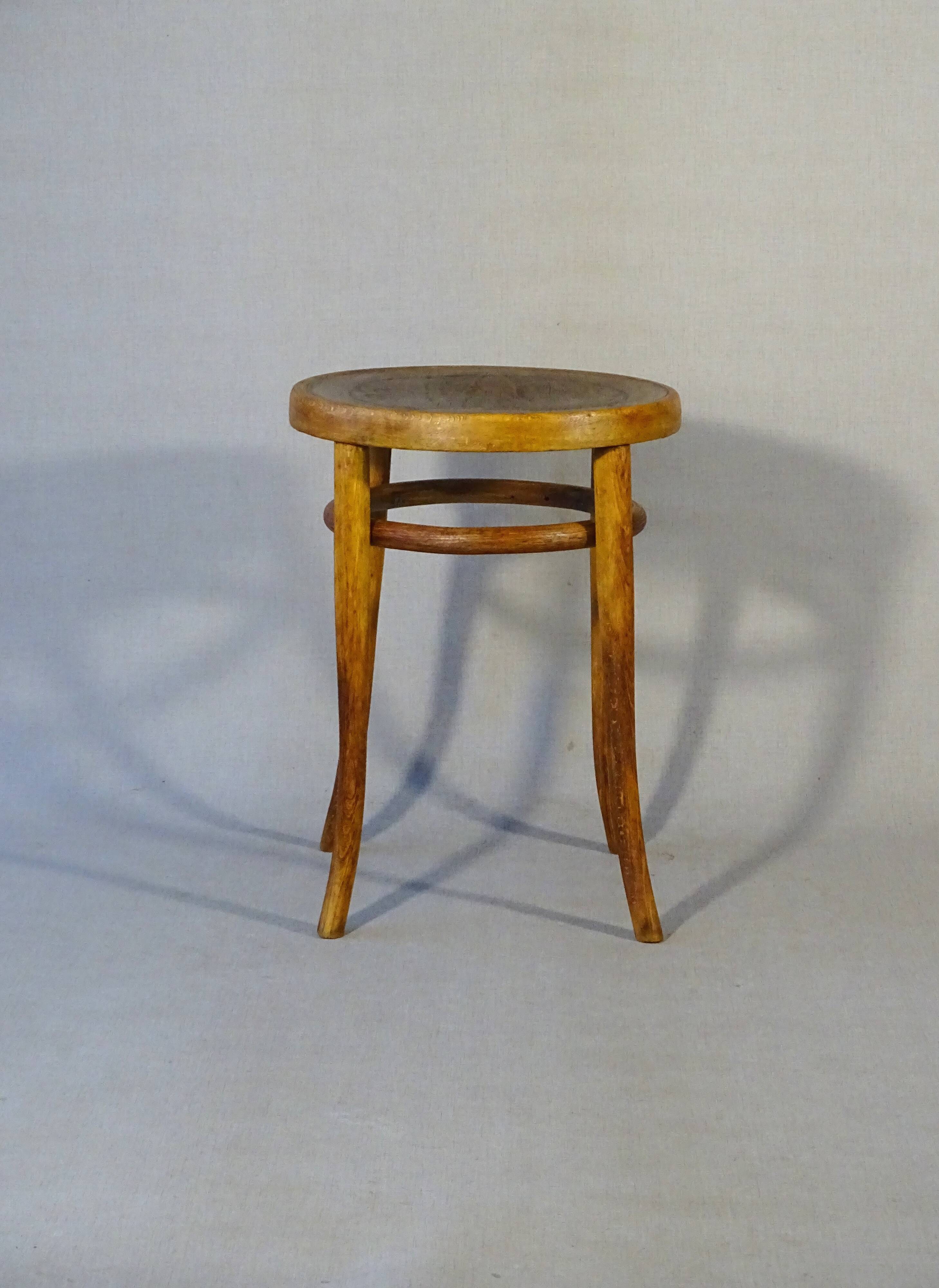 Wooden bistro stool by kohn -1905-