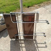 Vintage chrome Textable style folding trolley