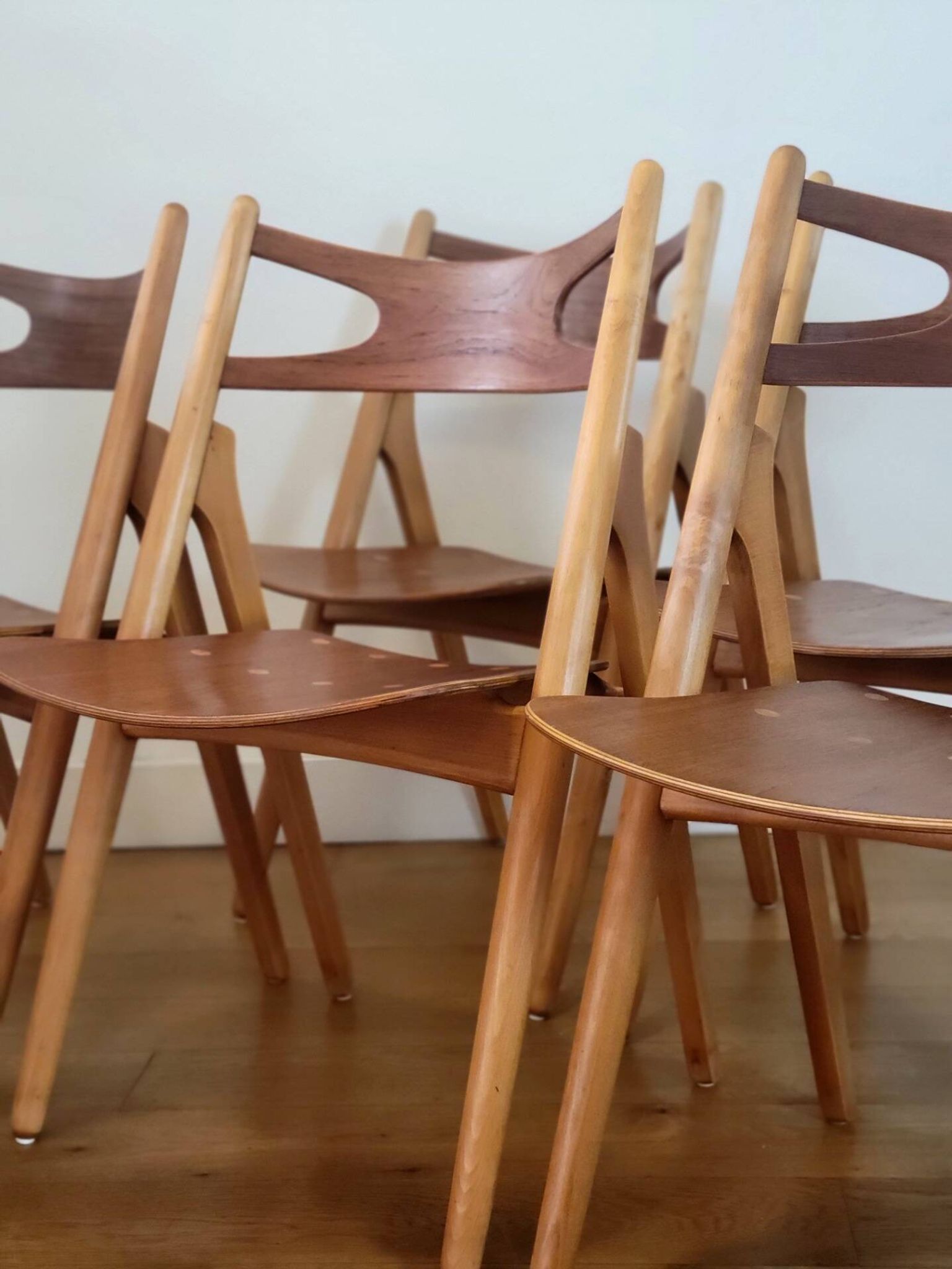 Set of five CH29 Sawbuck chairs by Hans J. Wegner for Carl Hansen & Søn