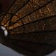 Wicker ball lamp, bead lampshade, vintage