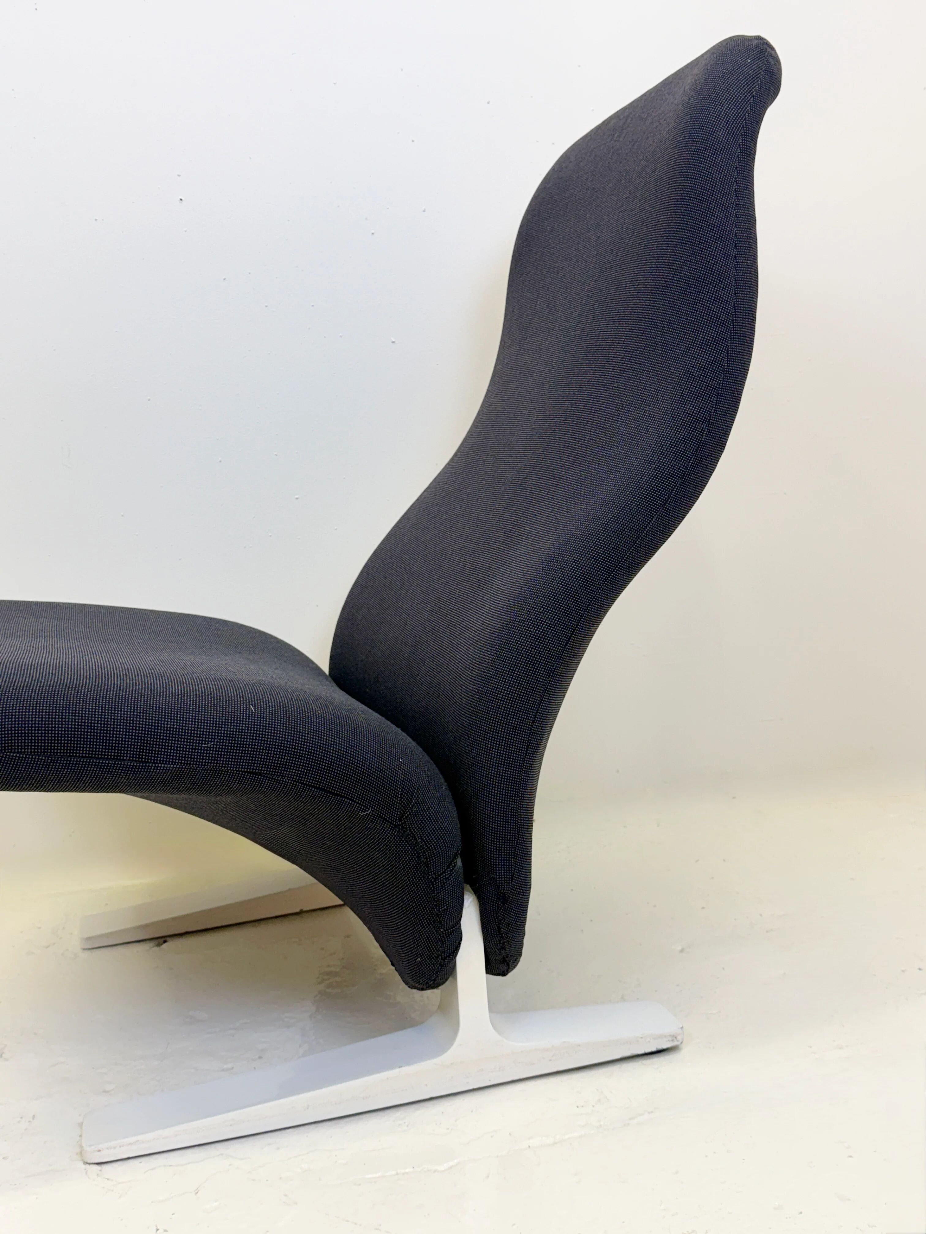 "Concorde" armchair in navy blue by Pierre Paulin, 1960s