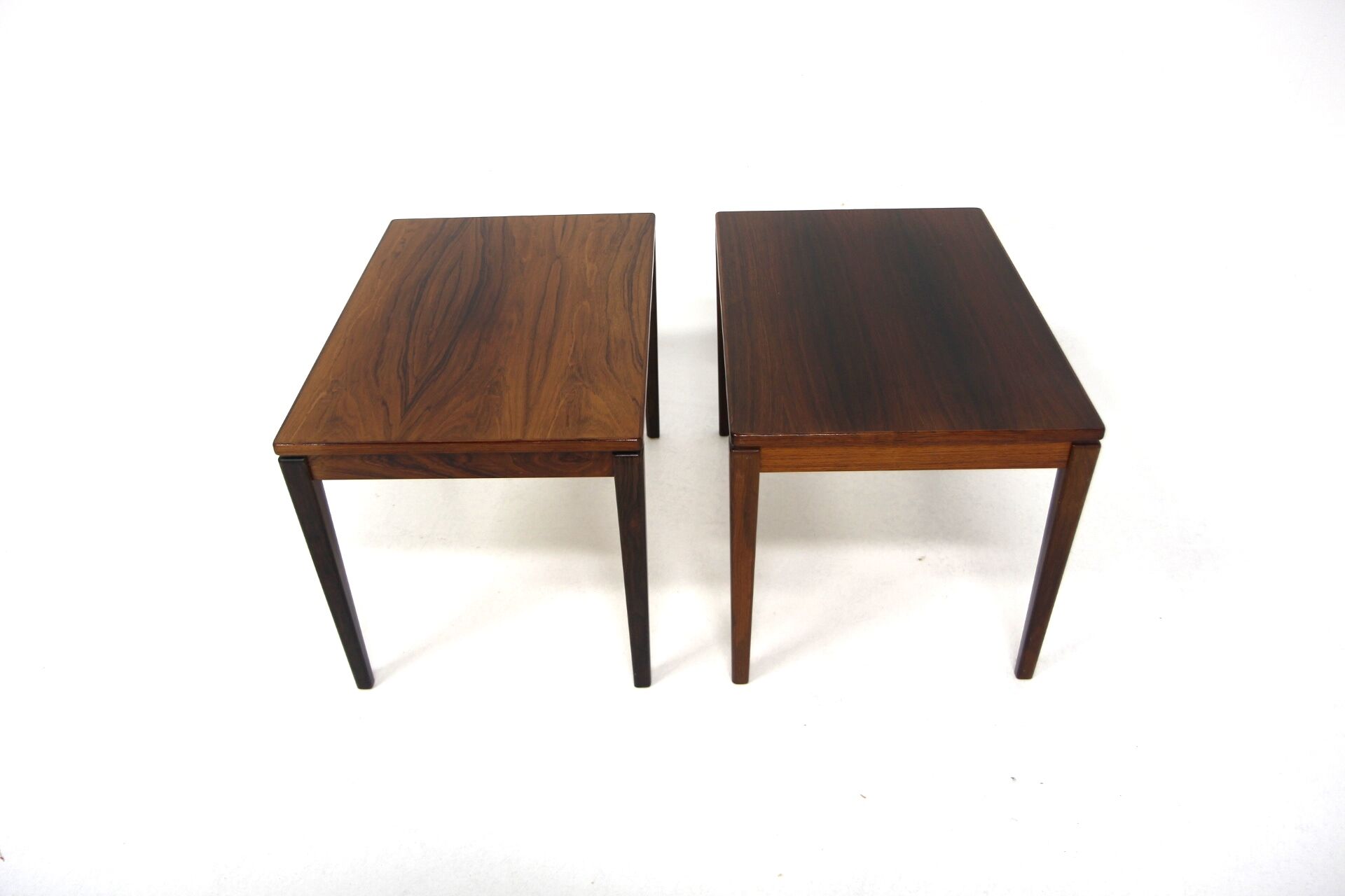 Set of 2 Scandinavian rosewood side tables, Sweden, 1960