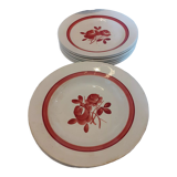 Set of plates of Opaque Porcelain from Gien