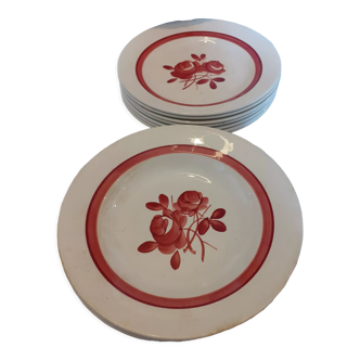 Set of plates of Opaque Porcelain from Gien