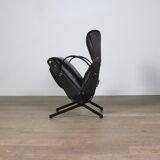 P40 Lounge Chair By Osvaldo Borsani For Tecno In Original Leather, Italy 1960s