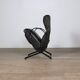 Fauteuil lounge P40 d'Osvaldo Borsani pour Tecno en cuir d'origine, Italie années 1960