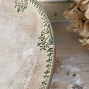 Patinated ironware compote dish, antique fruit bowl.