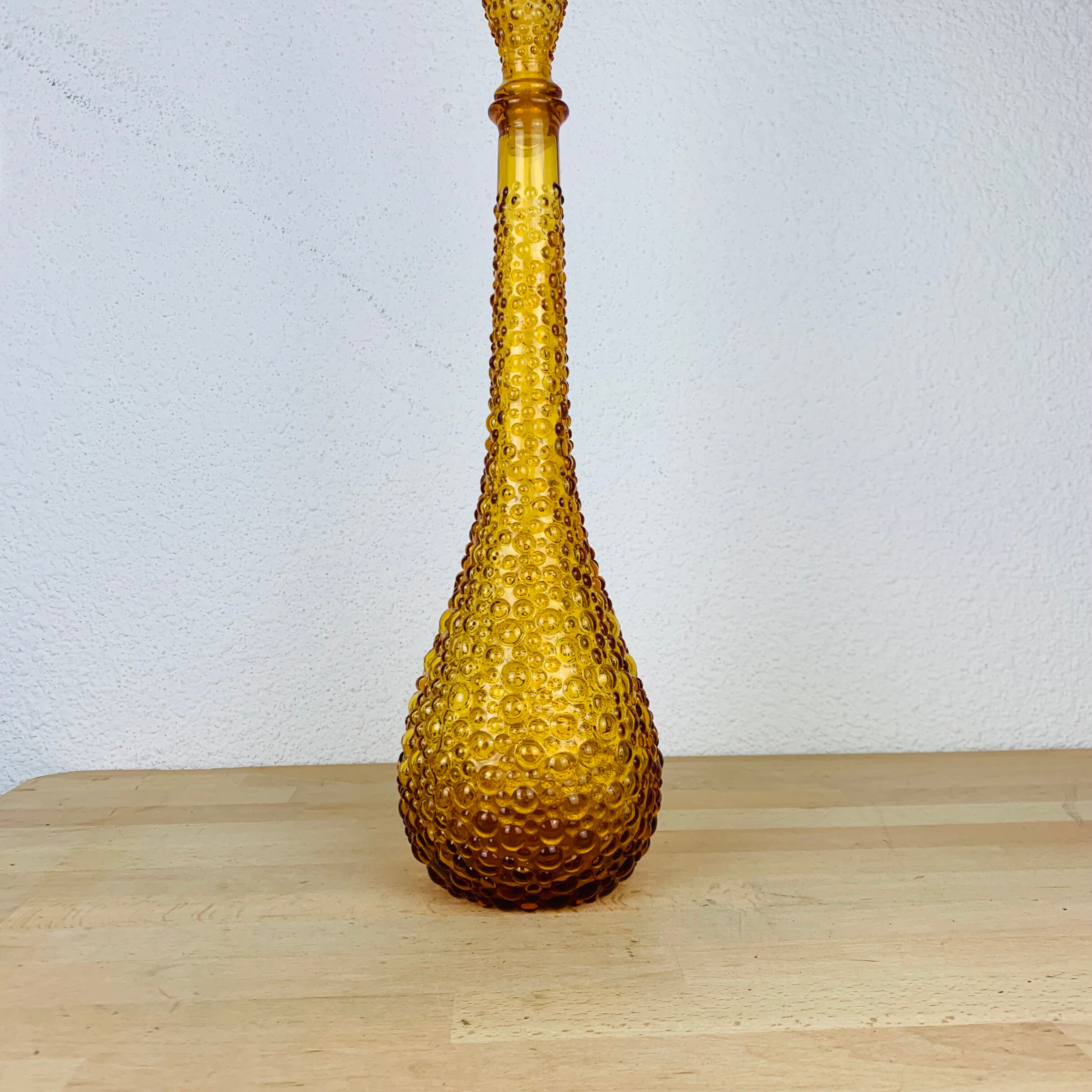 Bottle carafe Empoli Italian amber glass 57 cm