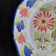 Old flat plate faience hb quimper hand-painted floral decoration