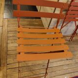 Fermob - 2 folding bar chairs - red ochre