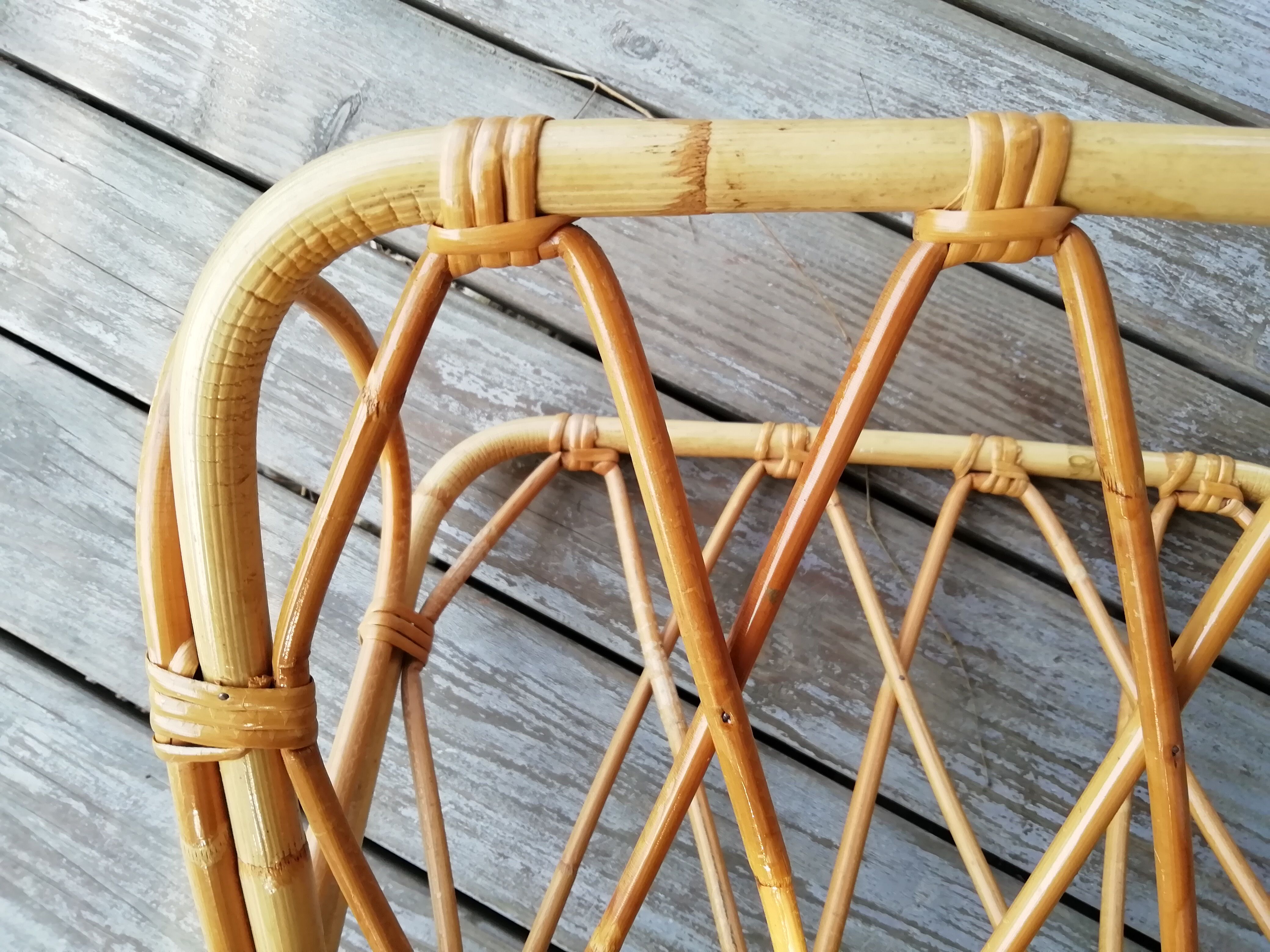 Rattan magazine holder