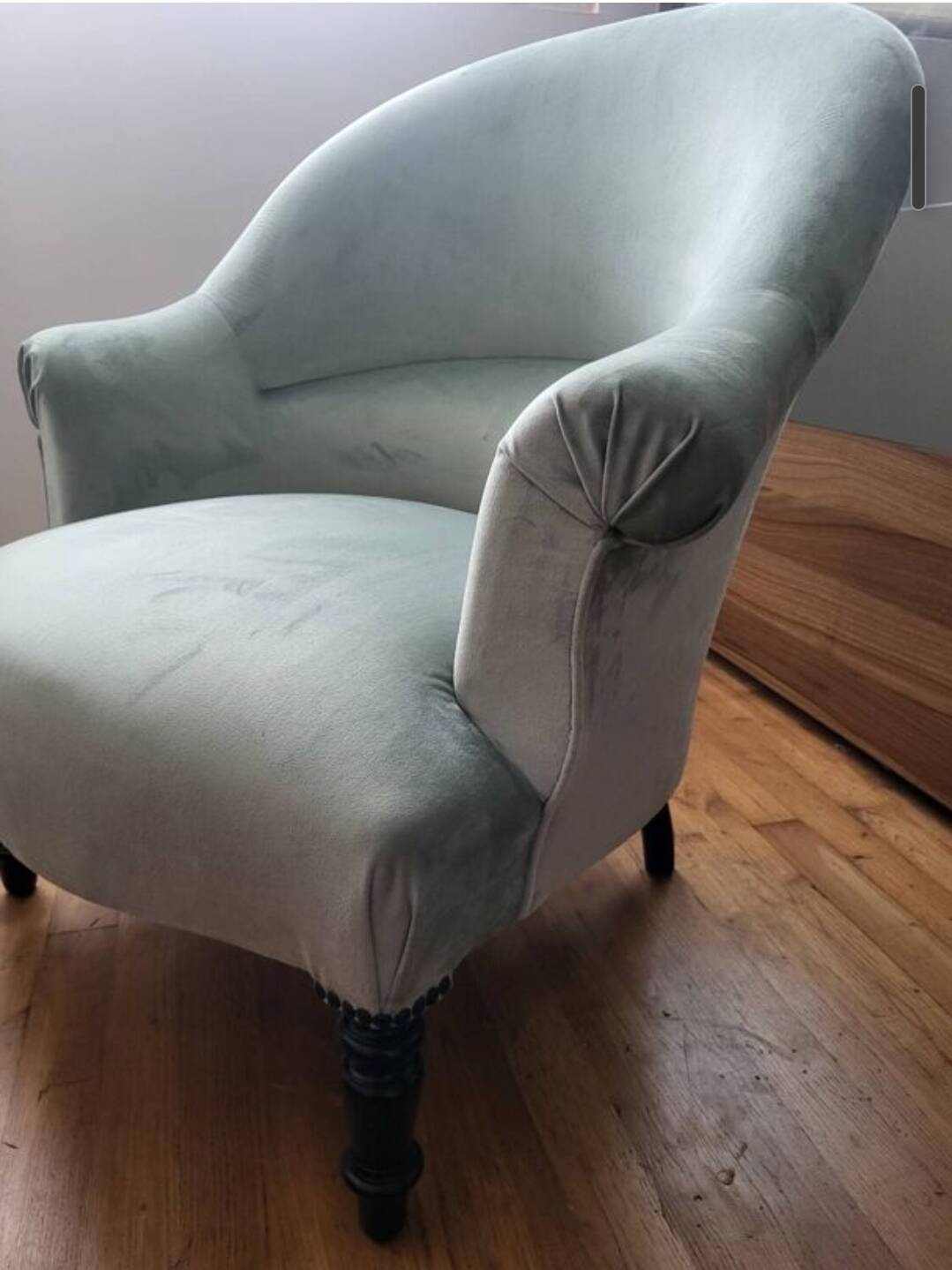 Restored authentic 19th century toad armchair
