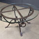 Table basse en fer forgé par René Drouet, années 1940.