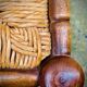 Brutalist chairs mulched in turned wood from the 60s