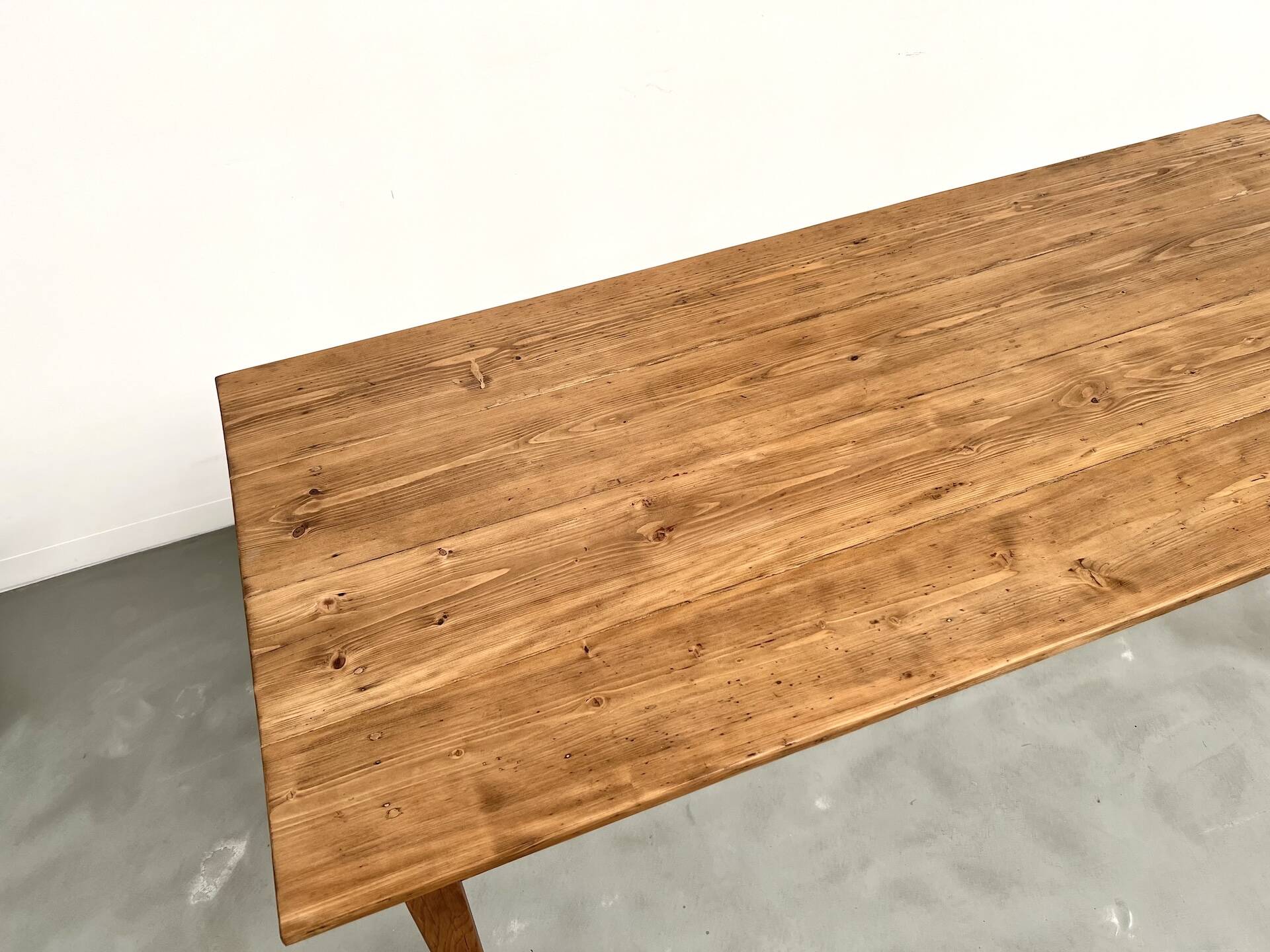 1950s farmhouse table, oak and pine