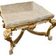 Table de milieu en bois doré table basse Louis XVI