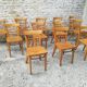 12 refinished bistro chairs