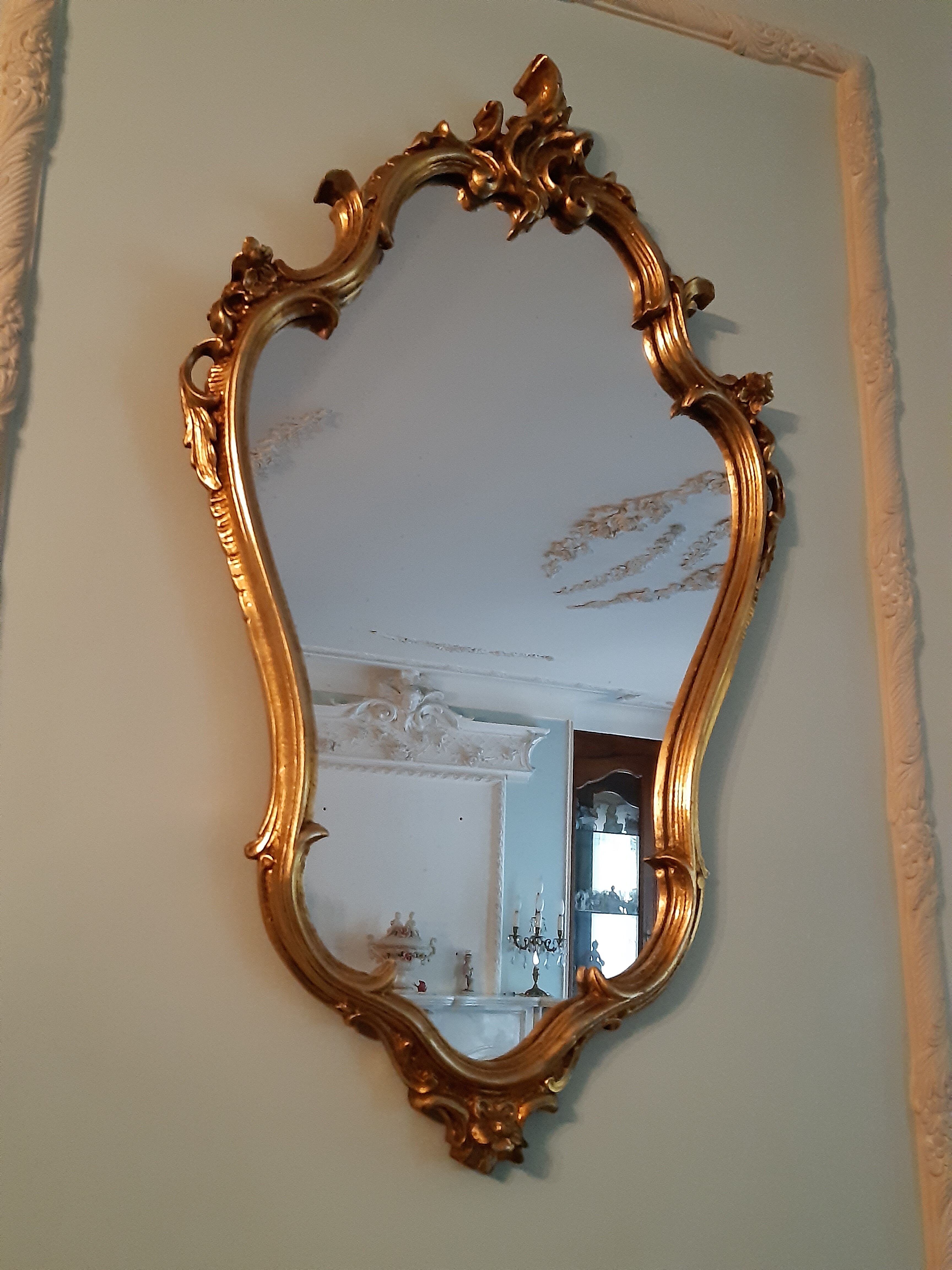 Miroir en bois doré 82x50cm