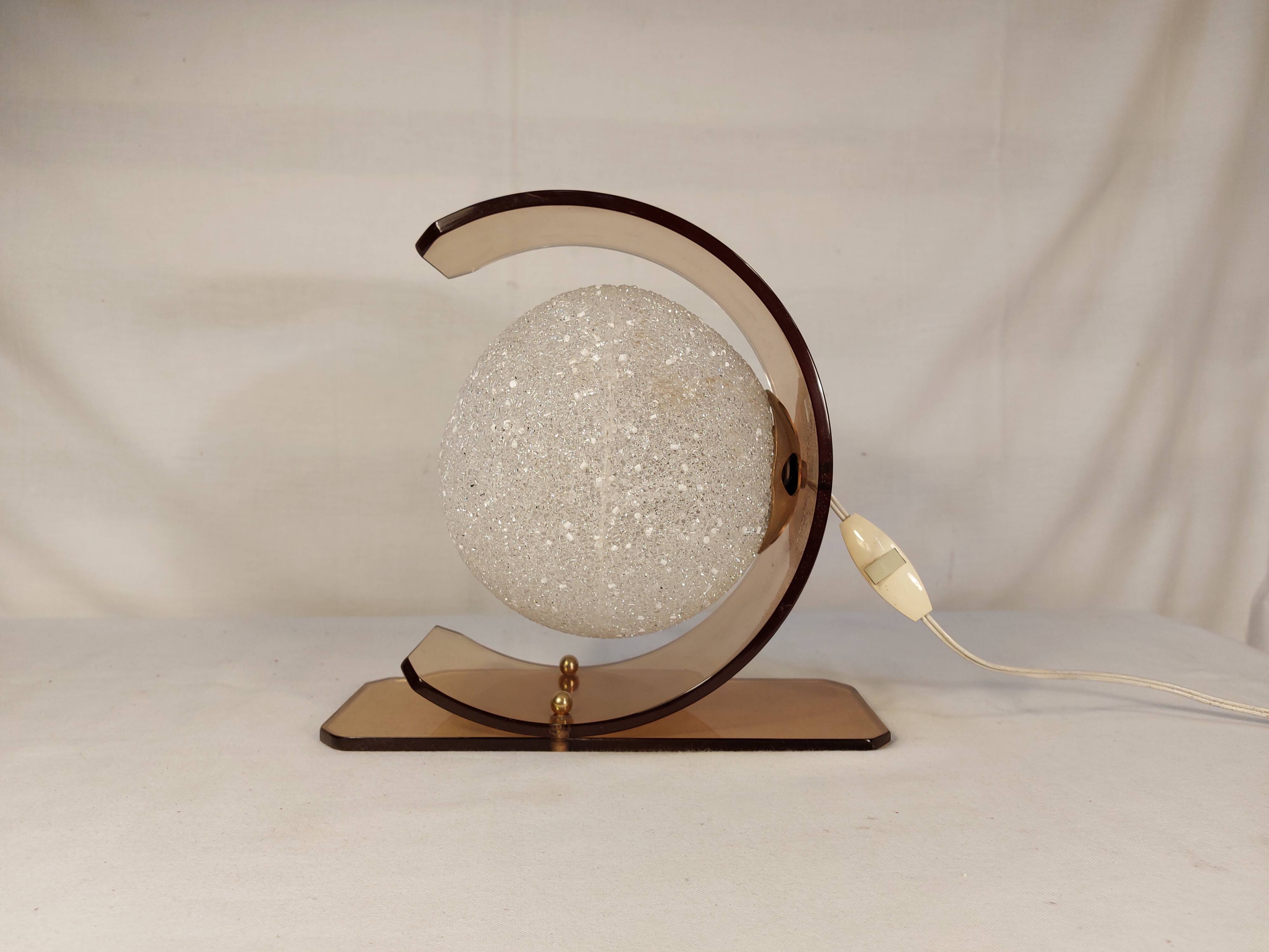 Vintage table lamp in plexiglass and Perspex