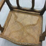 Fauteuil canné provençal style Louis XV