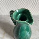 Small green ceramic pitcher