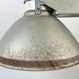 Industrial Factory Pendant Lamp with Frosted Glass Cover, 1970s