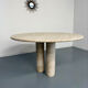 Large dining table Roche Bobois travertine Italian design 1970s