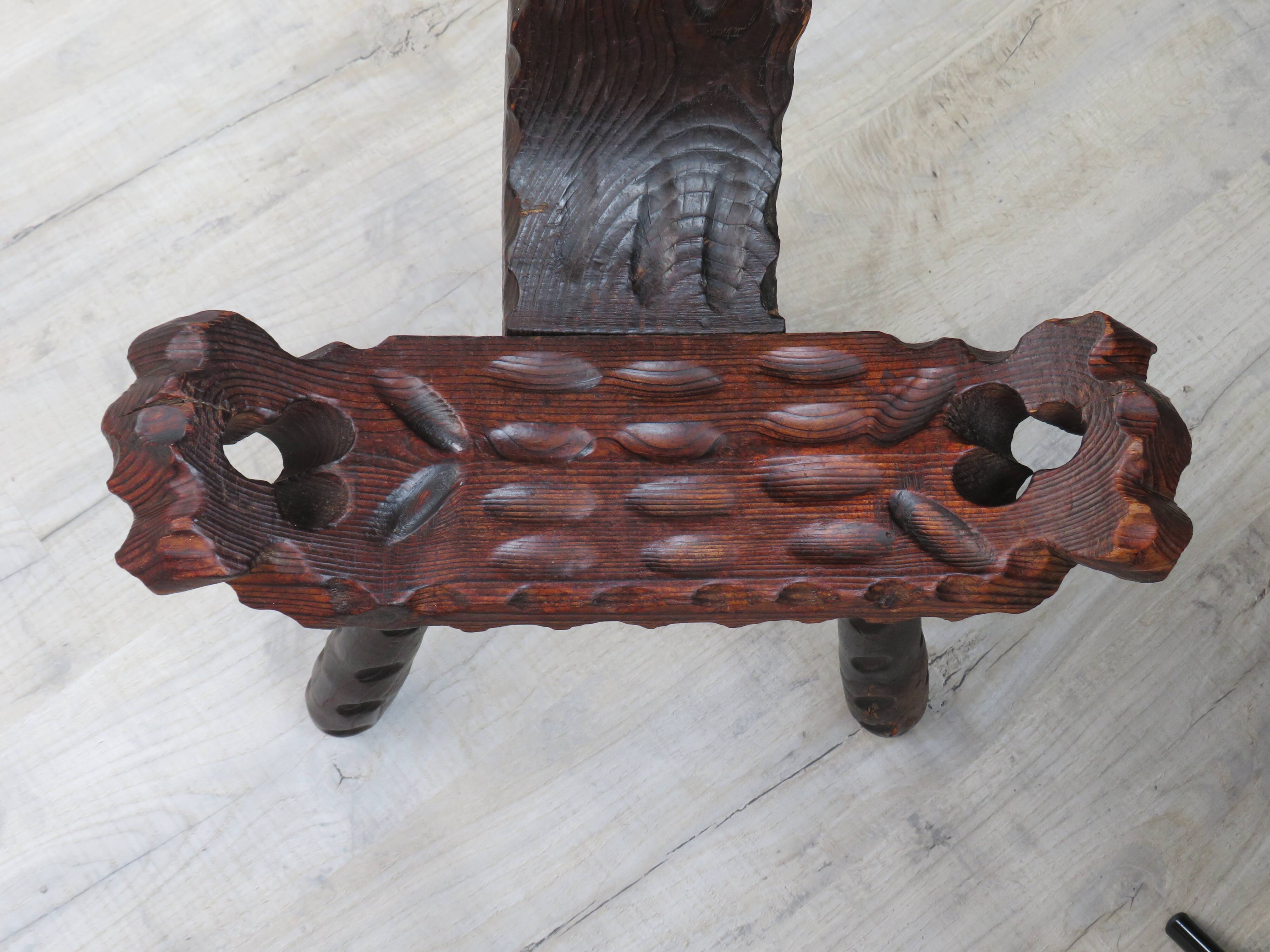 Brutalist tripod chair