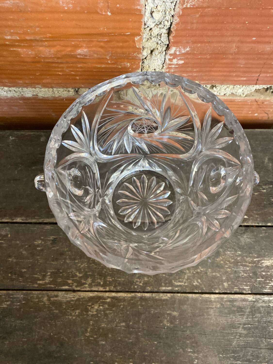 Seau A Glace Ancien Cristal Taillé Années 60 West Germany Vintage #D87