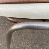 Suite of 4 chairs Design of Showroom Allibert 1970 Vintage faux metal and plastic shell