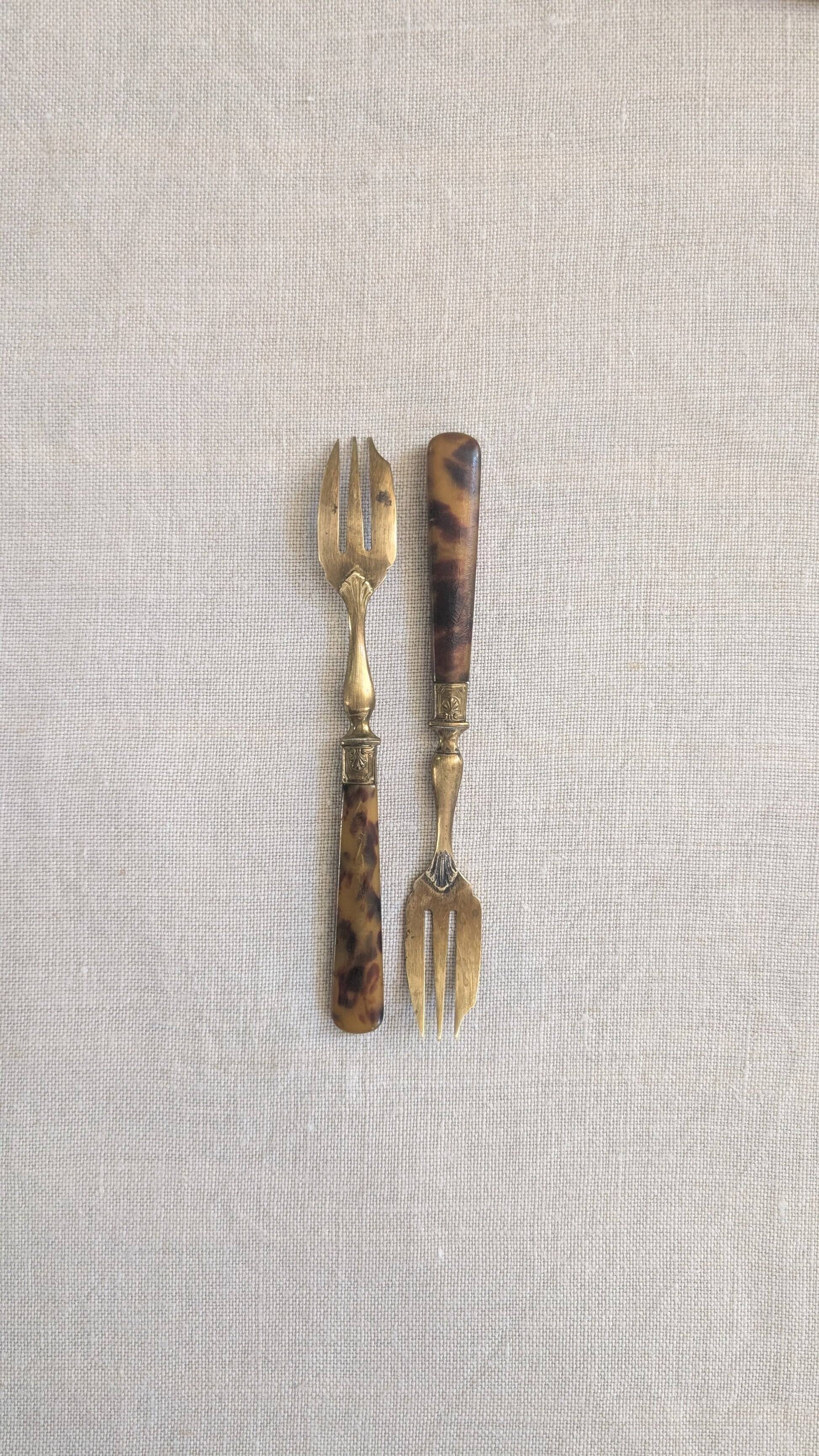 Set of 12 antique cake forks