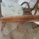 Vintage lot of 2 woven bamboo rattan armchairs - Curved wood - 1980s
