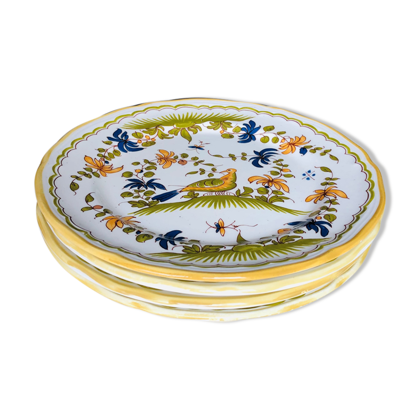 Set of 4 Plates Moustiers