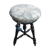Napoleon III piano stool wood blackened