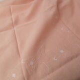 Old square rose tablecloth with 8 towels, handmade
