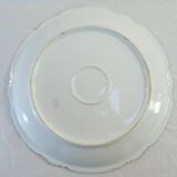 Pair of limoges porcelain plate ''Mandavy de mavaleix'' rose decoration
