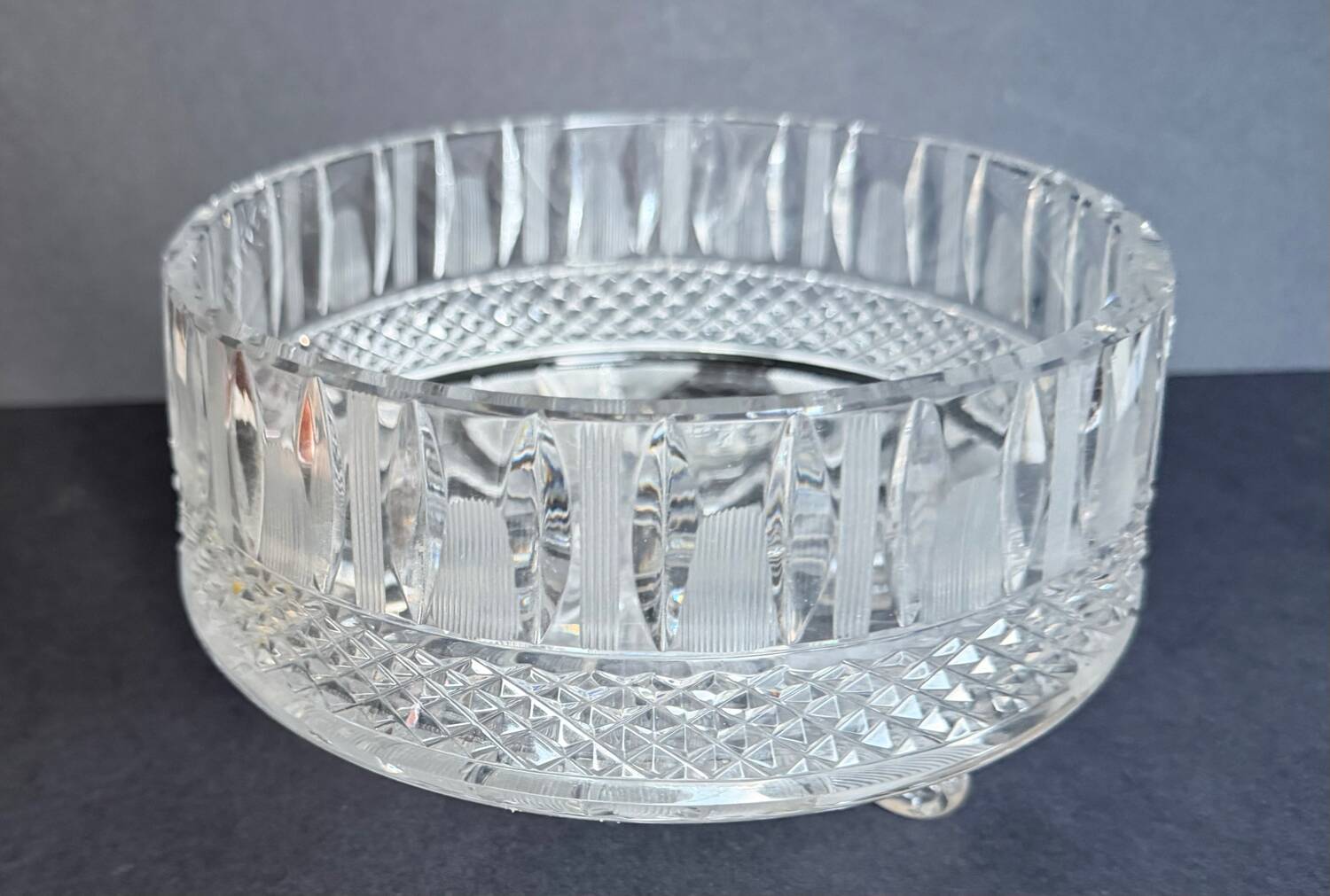 Art Deco cut crystal bowl