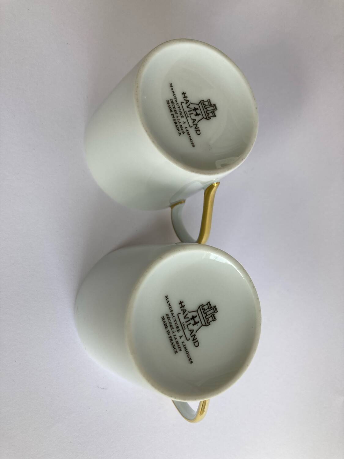 2 Limoges Haviland Stanislas model coffee cups (?)