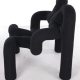 Vintage black Terje Ekstrøm Ekstrem armchair Stokke Varier
