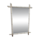 Vintage White Faux Bamboo Mirror, 1930/40s