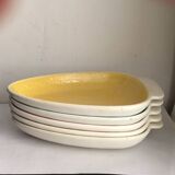 5 Salins Deauville dishes 1960 French design